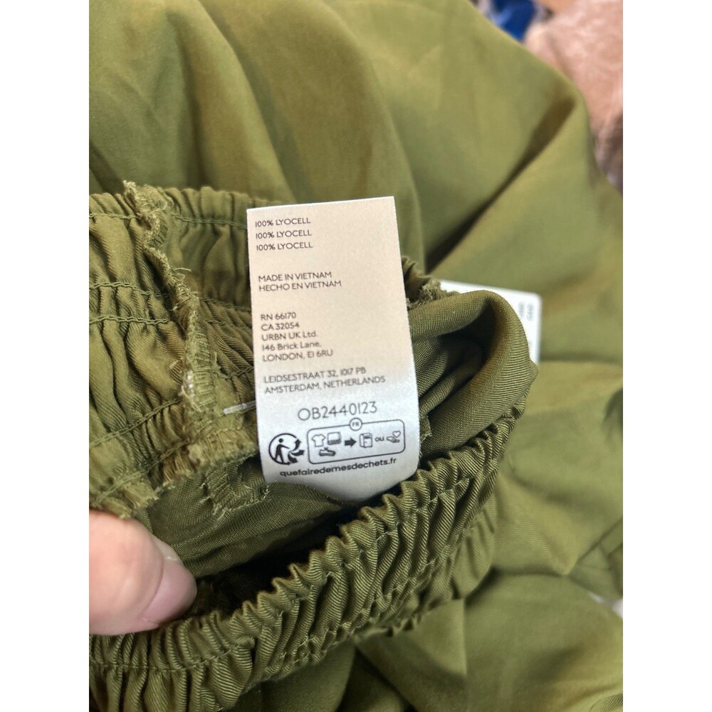 Anthropologie Women’s Draped Balloon Harem Pants size M NWT Olive Green Pull-On - Picture 9 of 10